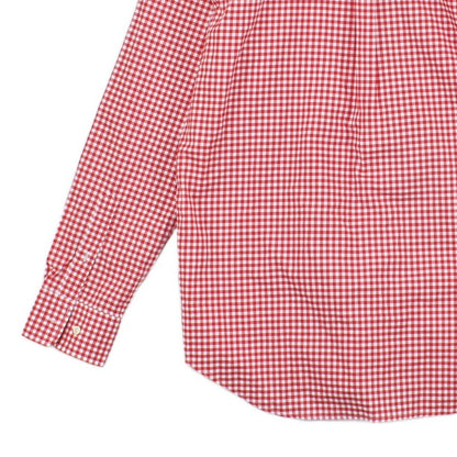 Mens Gingham Check Shirt Regular Fit Cotton