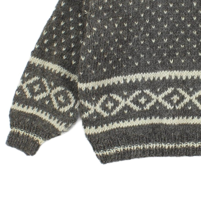 Womens Fair Isle Jumper Chunky Knit Winter