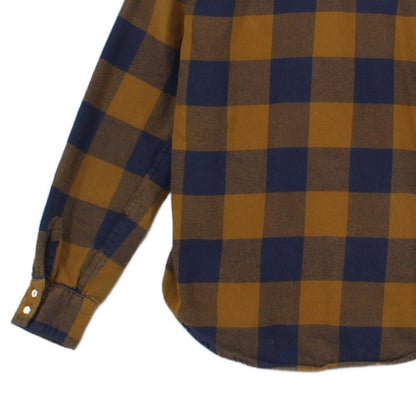 Mens Flannel Plaid Shirt Snap Long Sleeve