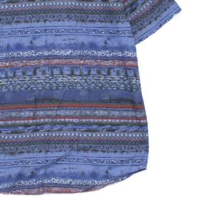Mens Patterned Shirt Casual Short Sleeve Viscose Cotton