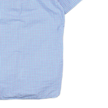 Mens Shirt Gingham Short Sleeve Classic