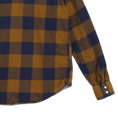 Mens Flannel Plaid Shirt Snap Long Sleeve