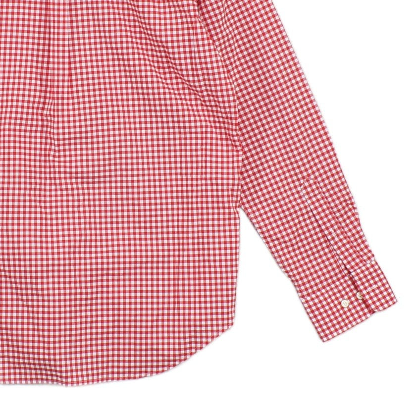 Mens Gingham Check Shirt Regular Fit Cotton