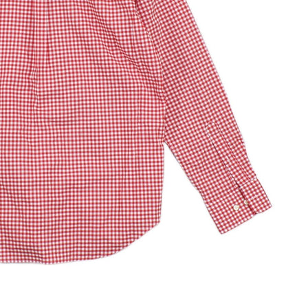 Mens Gingham Check Shirt Regular Fit Cotton