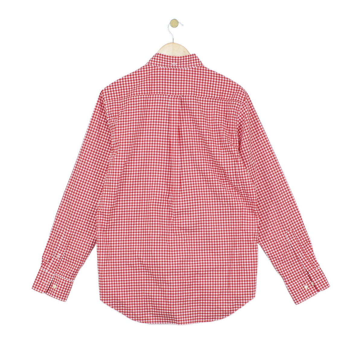 Mens Gingham Check Shirt Regular Fit Cotton