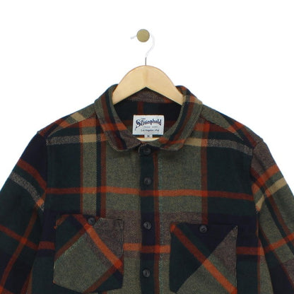 Mens Flannel Plaid Overshirt Long Sleeve