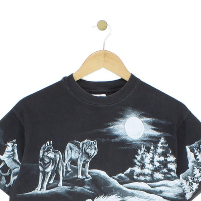 Mens All Over Print T-Shirt Usa Made Wolf Graphic