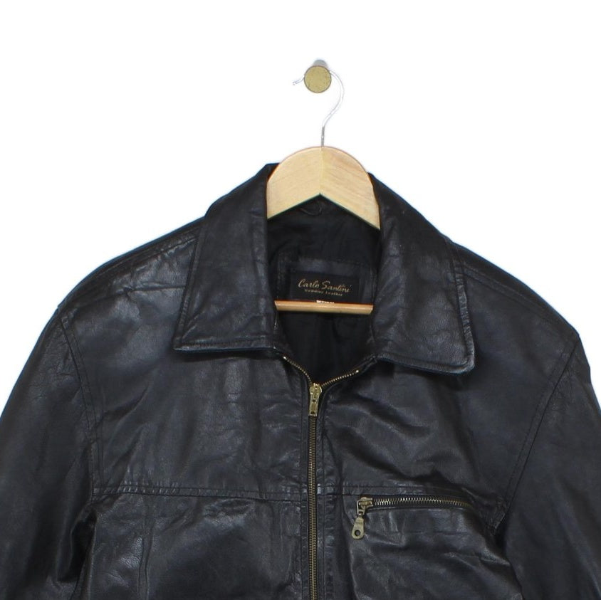 Mens Leather Jacket Full Zip