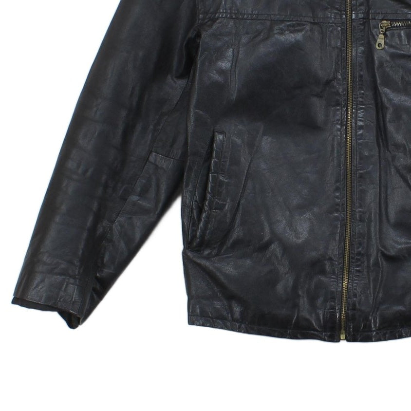 Mens Leather Jacket Full Zip