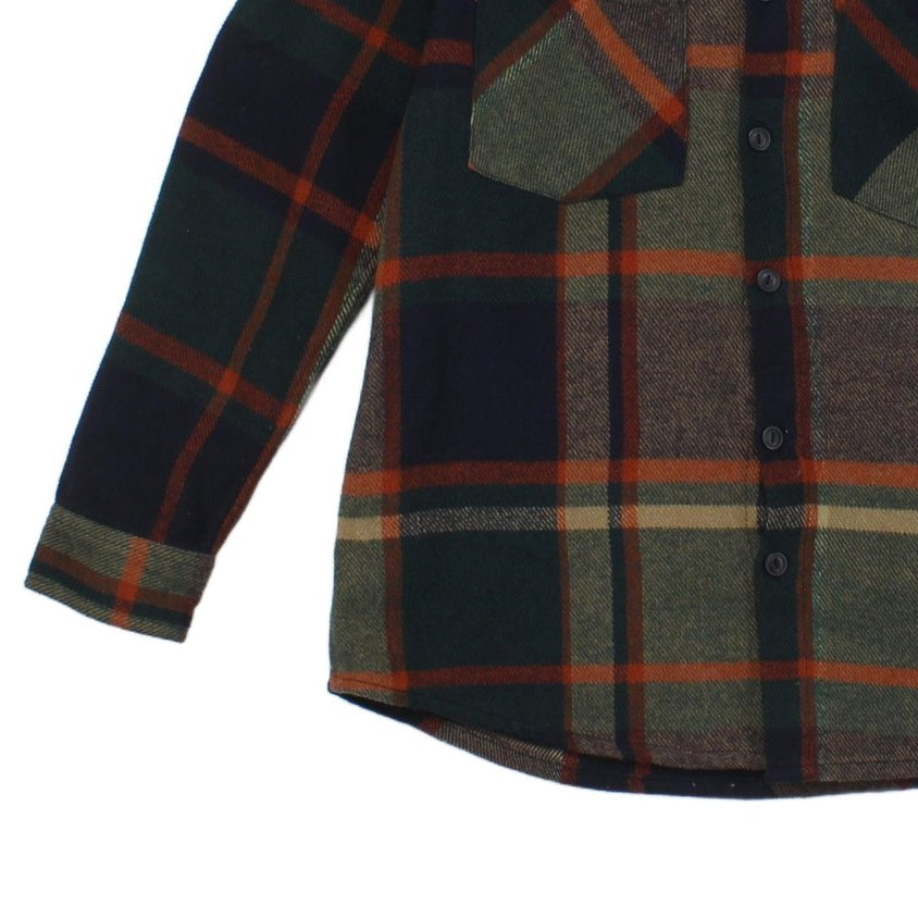 Mens Flannel Plaid Overshirt Long Sleeve