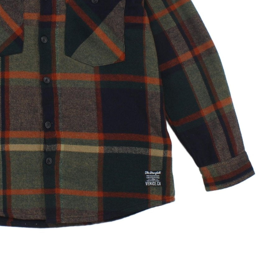 Mens Flannel Plaid Overshirt Long Sleeve