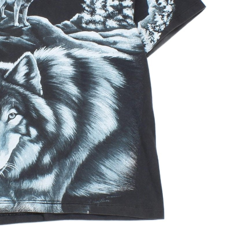 Mens All Over Print T-Shirt Usa Made Wolf Graphic