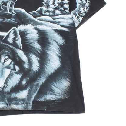 Mens All Over Print T-Shirt Usa Made Wolf Graphic