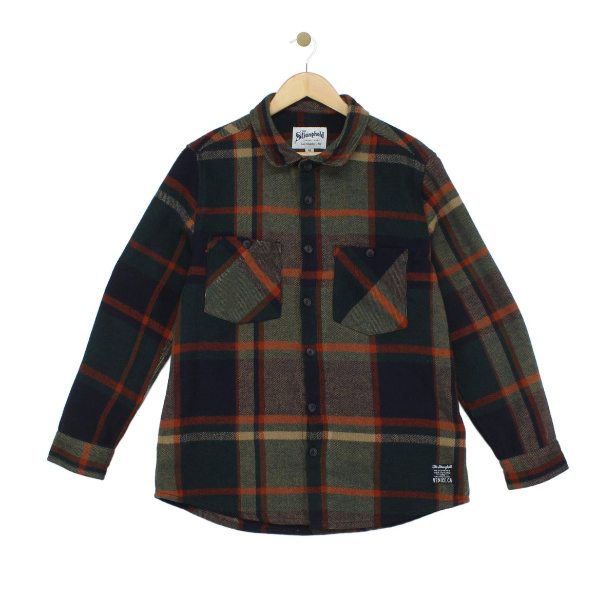 Mens Flannel Plaid Overshirt Long Sleeve