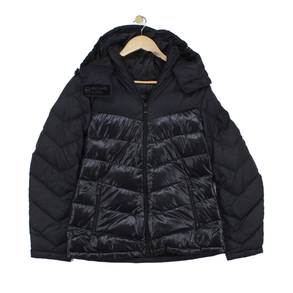 Womens Puffer Jacket Down Hooded Full Zip Quilted