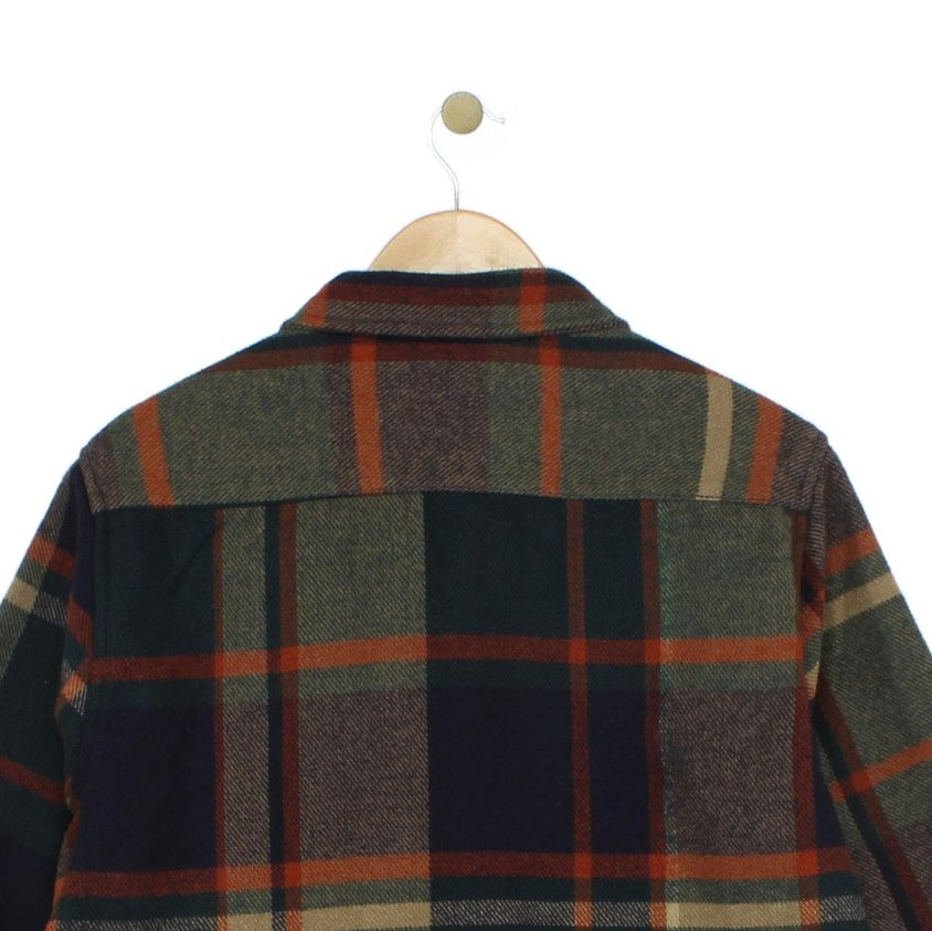 Mens Flannel Plaid Overshirt Long Sleeve