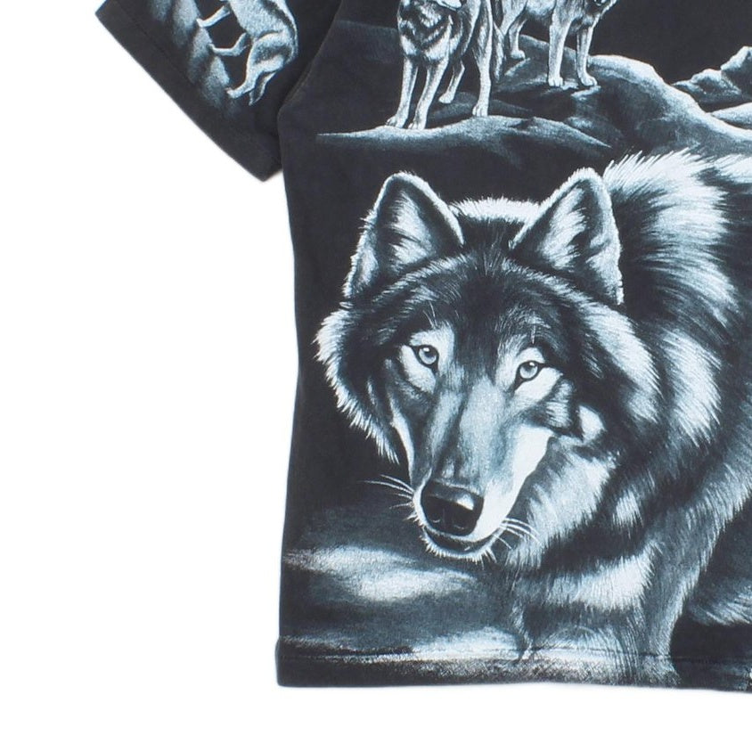 Mens All Over Print T-Shirt Usa Made Wolf Graphic