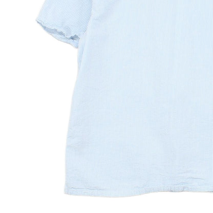 Mens Striped Shirt Short Sleeve Button Up