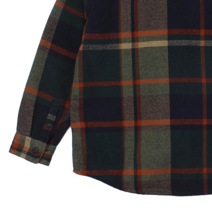 Mens Flannel Plaid Overshirt Long Sleeve