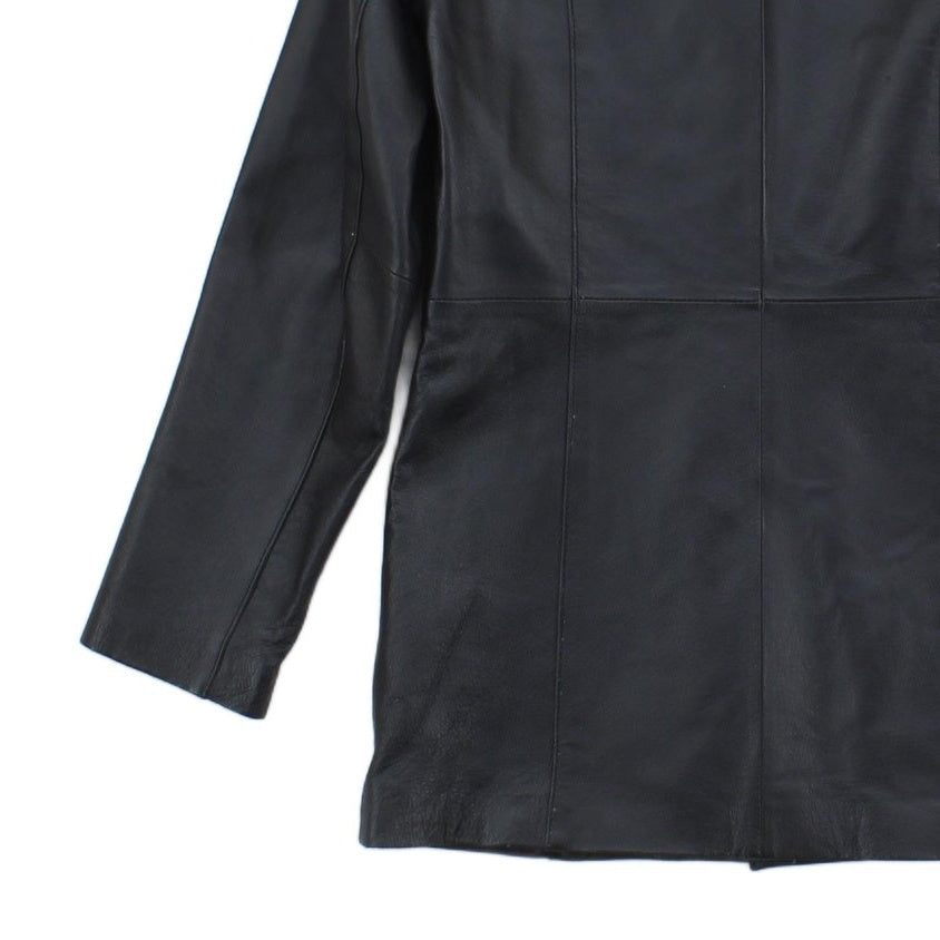 Womens Leather Jacket Blazer Coat Formal