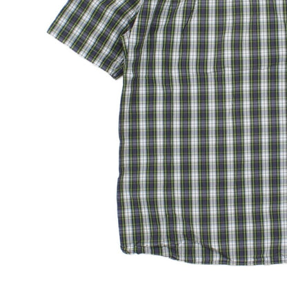 Mens Plaid Shirt Button Up Short Sleeve