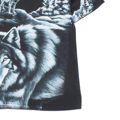 Mens All Over Print T-Shirt Usa Made Wolf Graphic