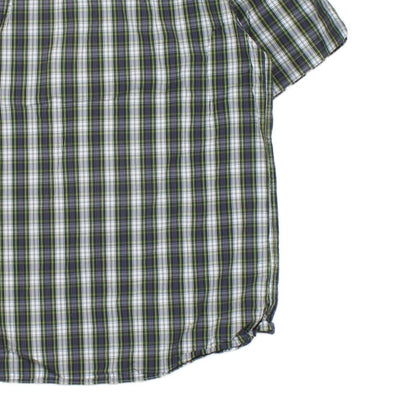 Mens Plaid Shirt Button Up Short Sleeve