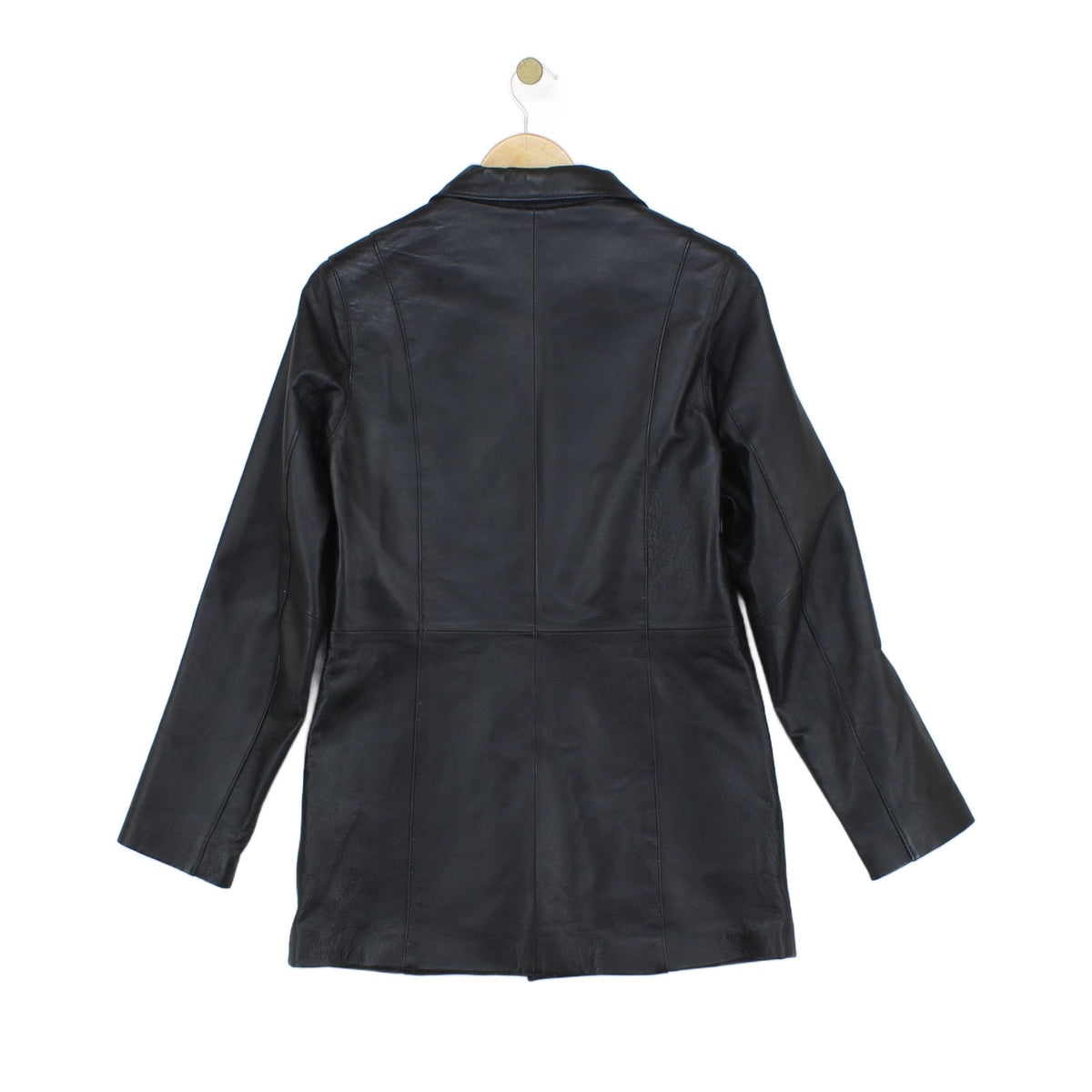 Womens Leather Jacket Blazer Coat Formal