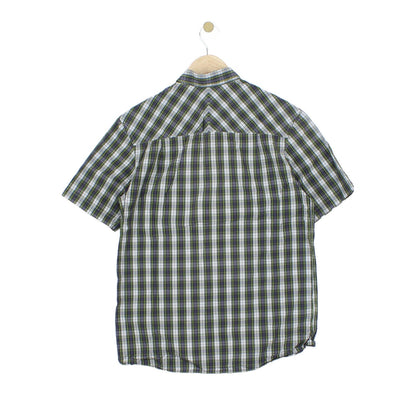 Mens Plaid Shirt Button Up Short Sleeve