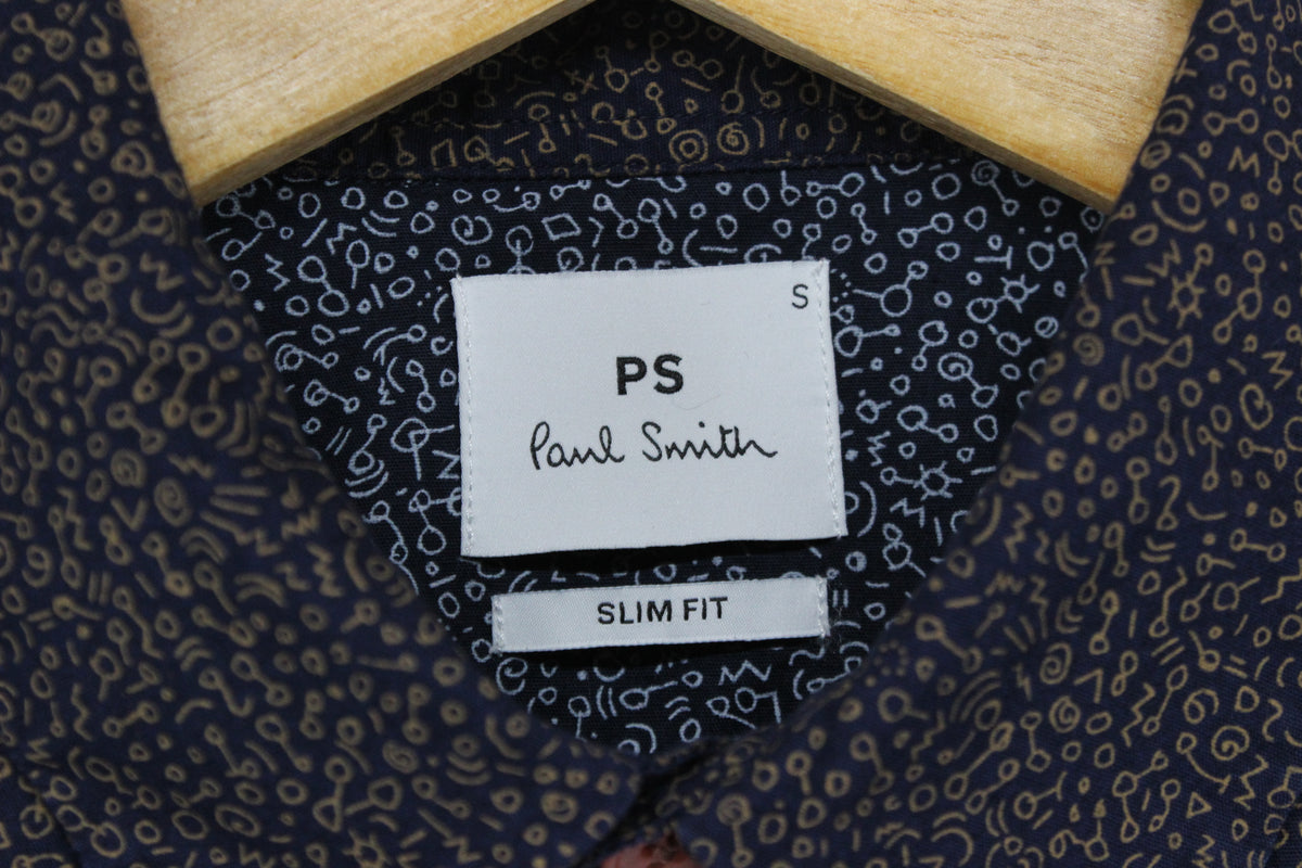 Mens Patterned Shirt Slim Fit Short Sleeve
