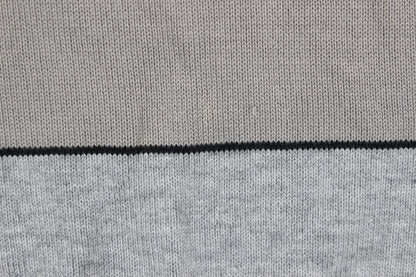 Mens Striped Jumper Crew Neck Ribbed Knit