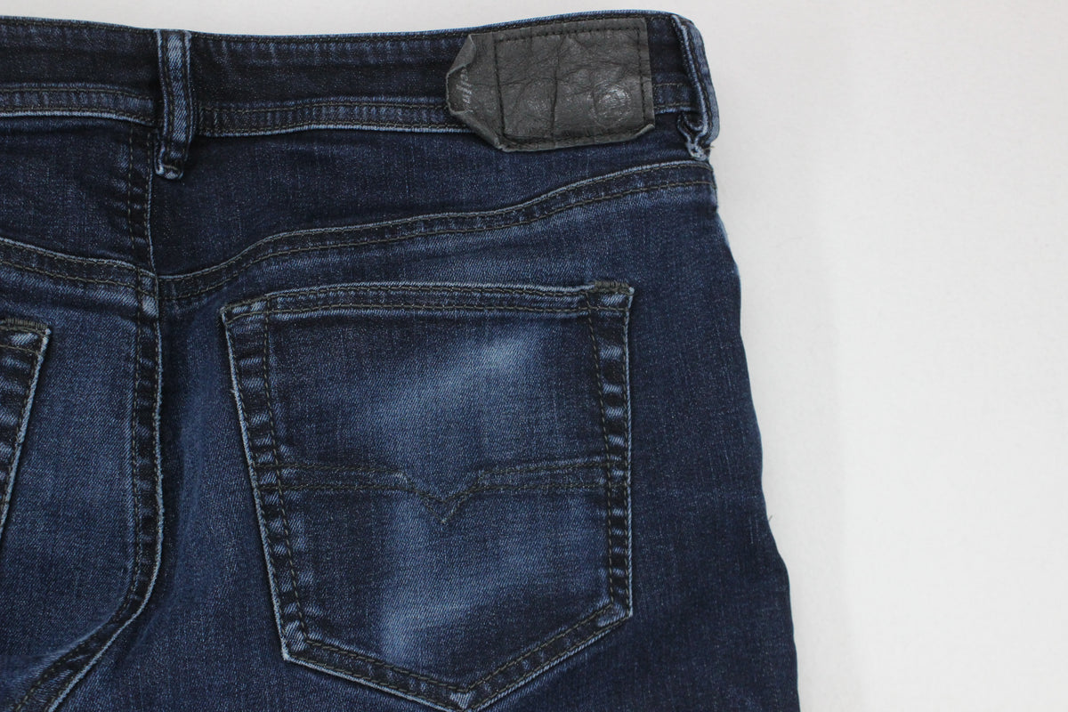 Mens Buster Jeans Regular Slim Tapered Denim