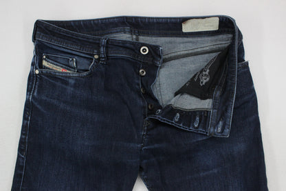 Mens Buster Jeans Regular Slim Tapered Denim