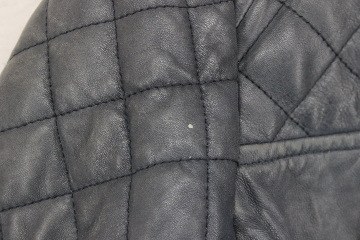 Womens Leather Jacket Biker Full Zip