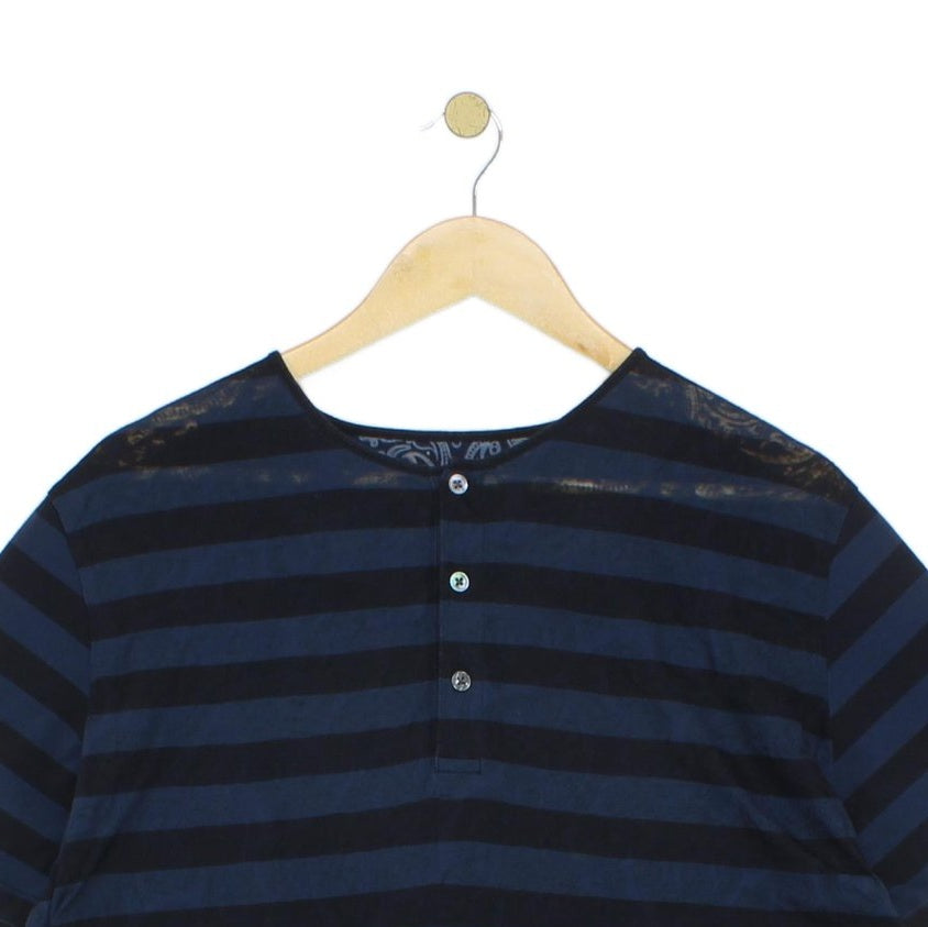 Mens Striped T-Shirt Transparent Lightweight