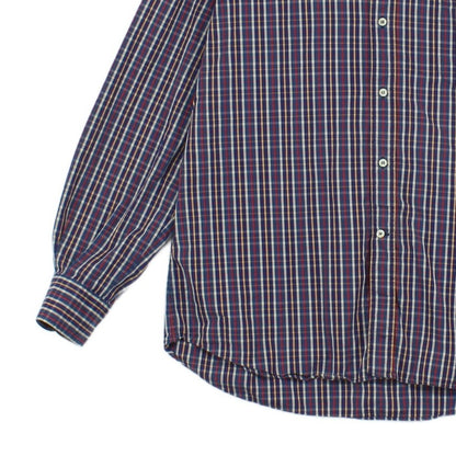 Mens Check Shirt Button Up Long Sleeve