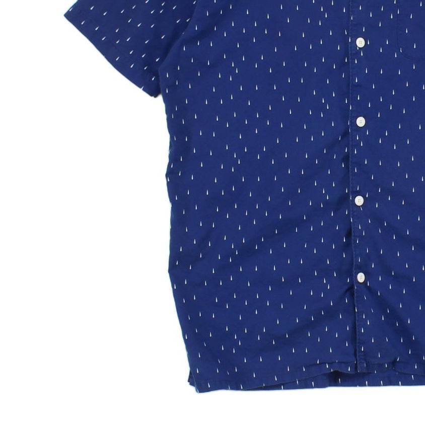Mens Patterned Shirt Button Up Short Sleeve Relaxed