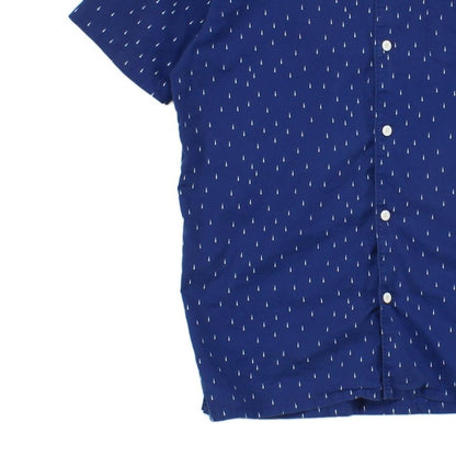 Mens Patterned Shirt Button Up Short Sleeve Relaxed