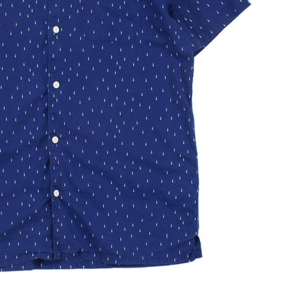 Mens Patterned Shirt Button Up Short Sleeve Relaxed