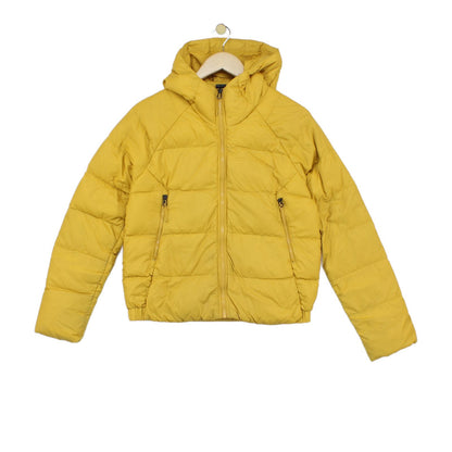 Womens Quilted Jacket Down Hooded Full Zip Winter