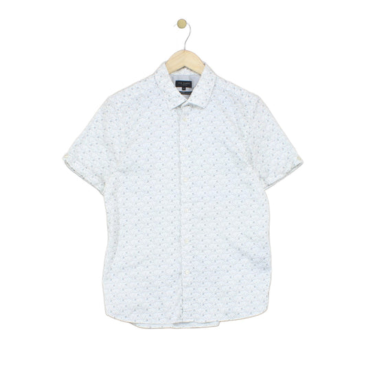 Mens Patterned Shirt Short Sleeve Lightweight
