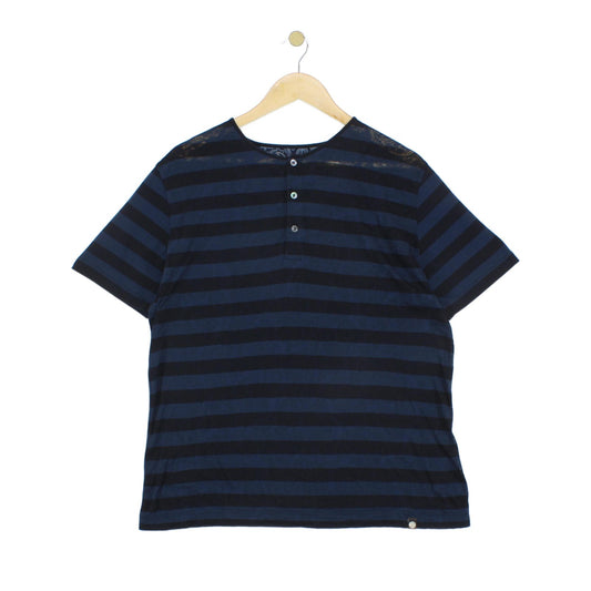 Mens Striped T-Shirt Transparent Lightweight