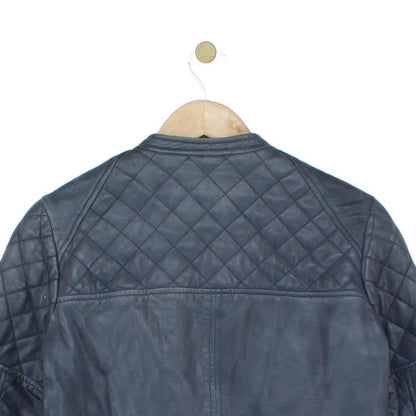 Womens Leather Jacket Biker Full Zip