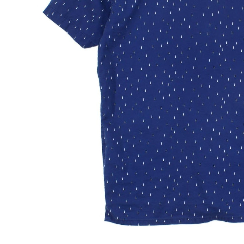 Mens Patterned Shirt Button Up Short Sleeve Relaxed