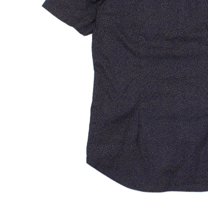 Mens Patterned Shirt Slim Fit Short Sleeve
