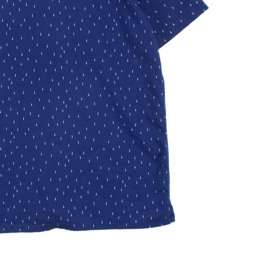 Mens Patterned Shirt Button Up Short Sleeve Relaxed