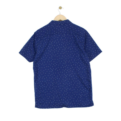 Mens Patterned Shirt Button Up Short Sleeve Relaxed