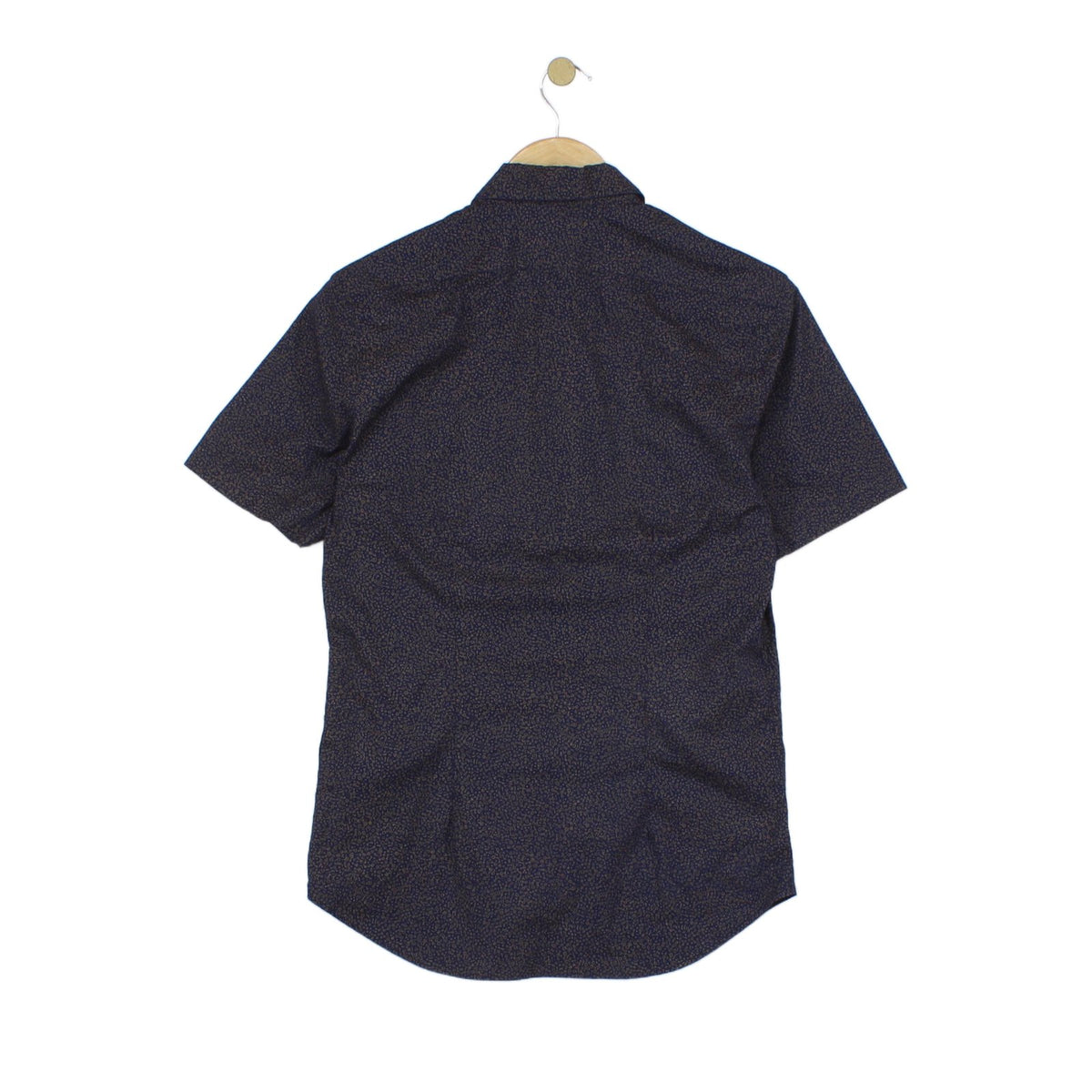 Mens Patterned Shirt Slim Fit Short Sleeve