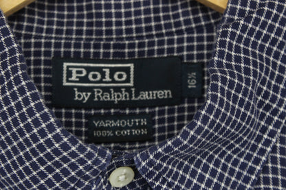 Mens Check Shirt Button Down Long Sleeve