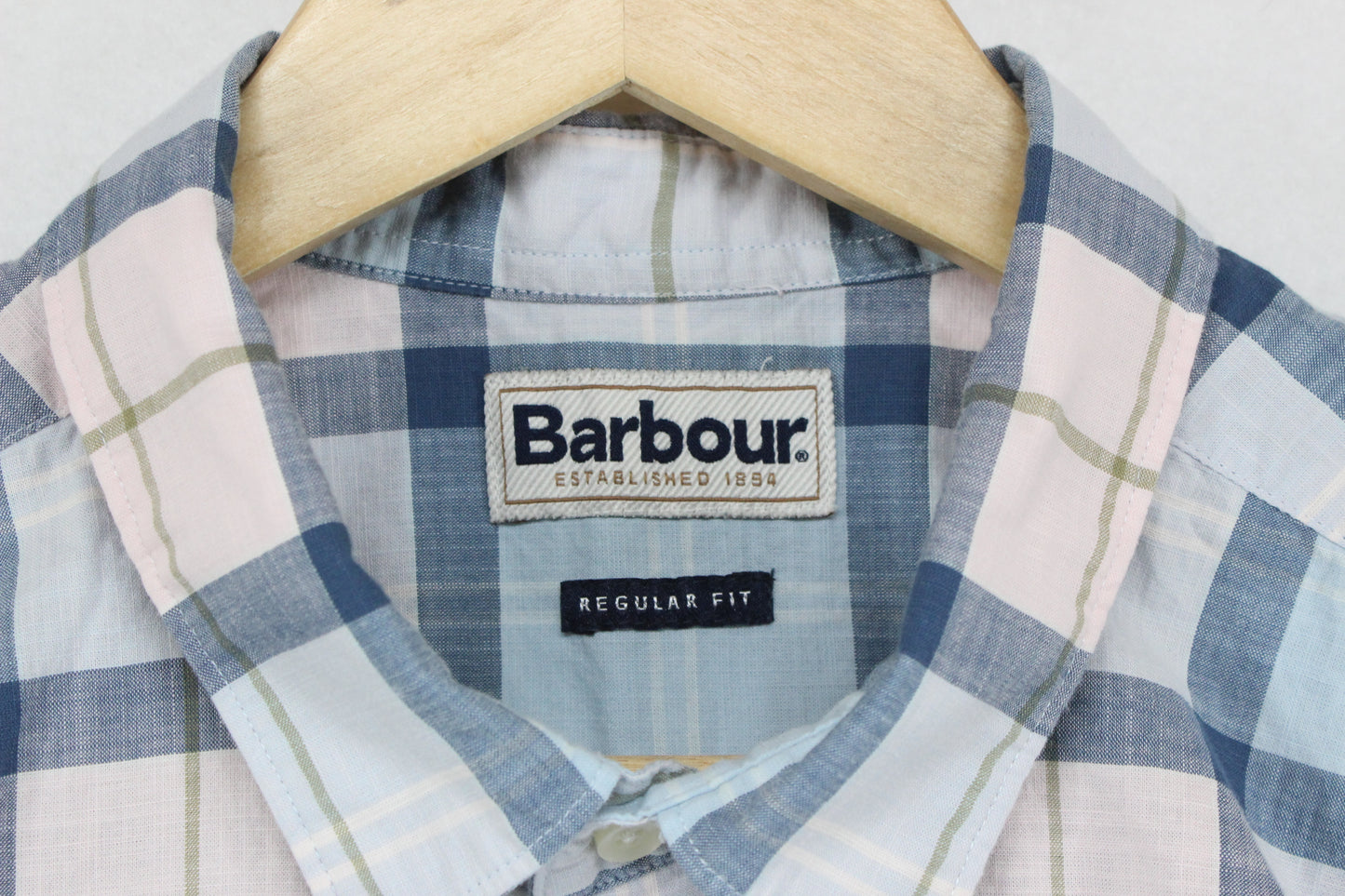 Mens Plaid Shirt Short Sleeve Check